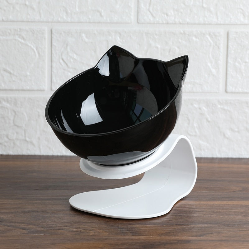 Cervical Transparent Cat Double Bowl