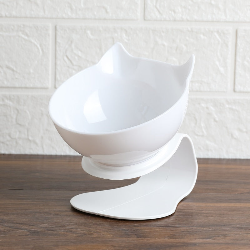 Cervical Transparent Cat Double Bowl