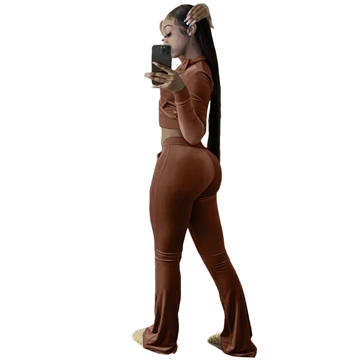 Women Velvet Jogging Sport Set