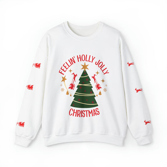 Feeling Holly Jolly Christmas Crewneck Sweatshirt
