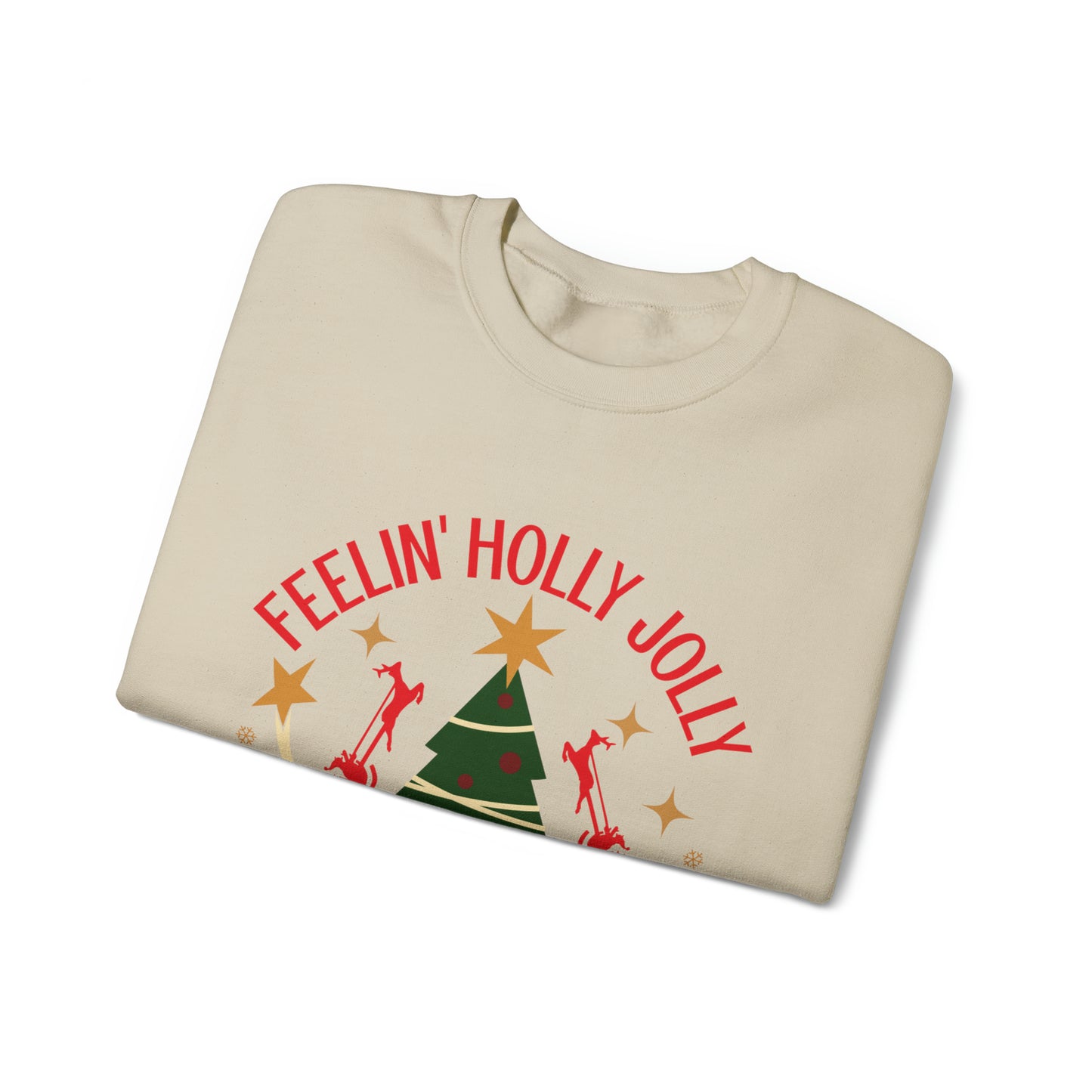 Feeling Holly Jolly Christmas Crewneck Sweatshirt