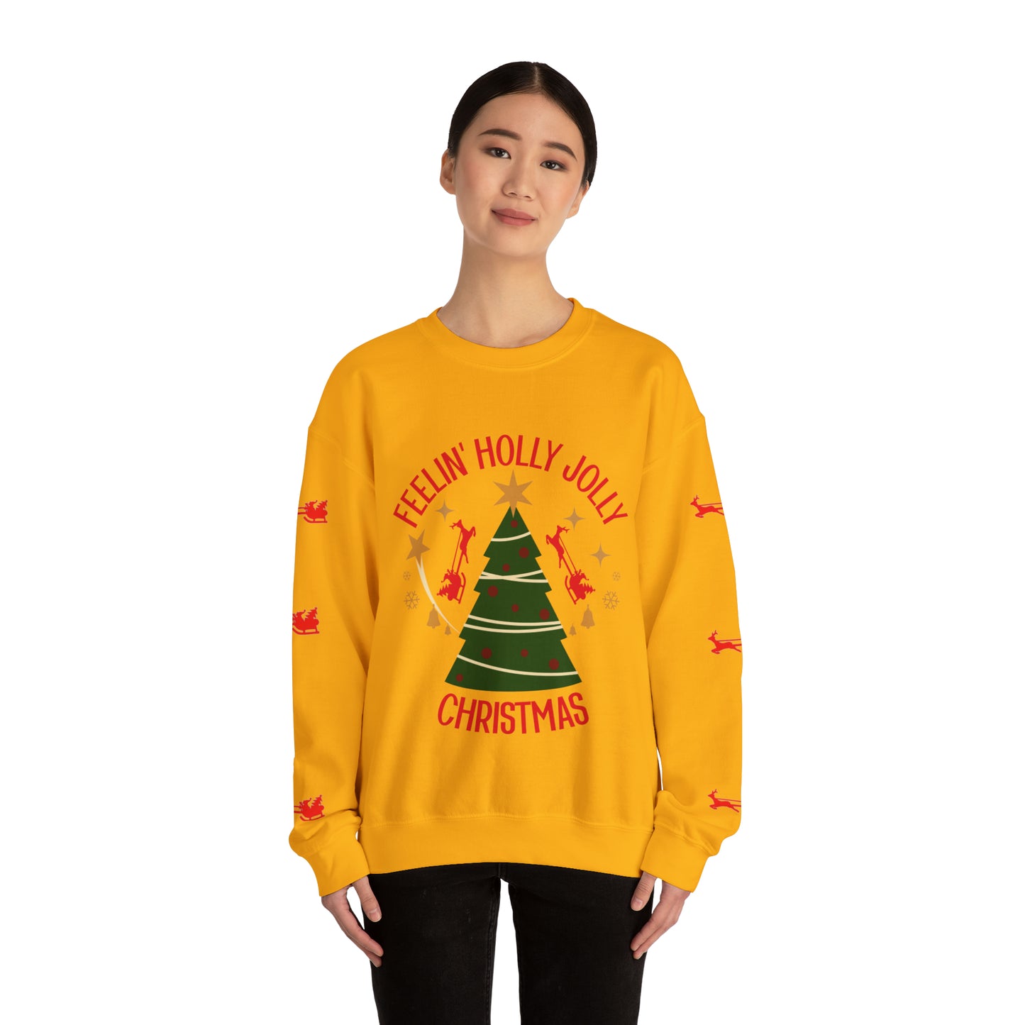 Feeling Holly Jolly Christmas Crewneck Sweatshirt