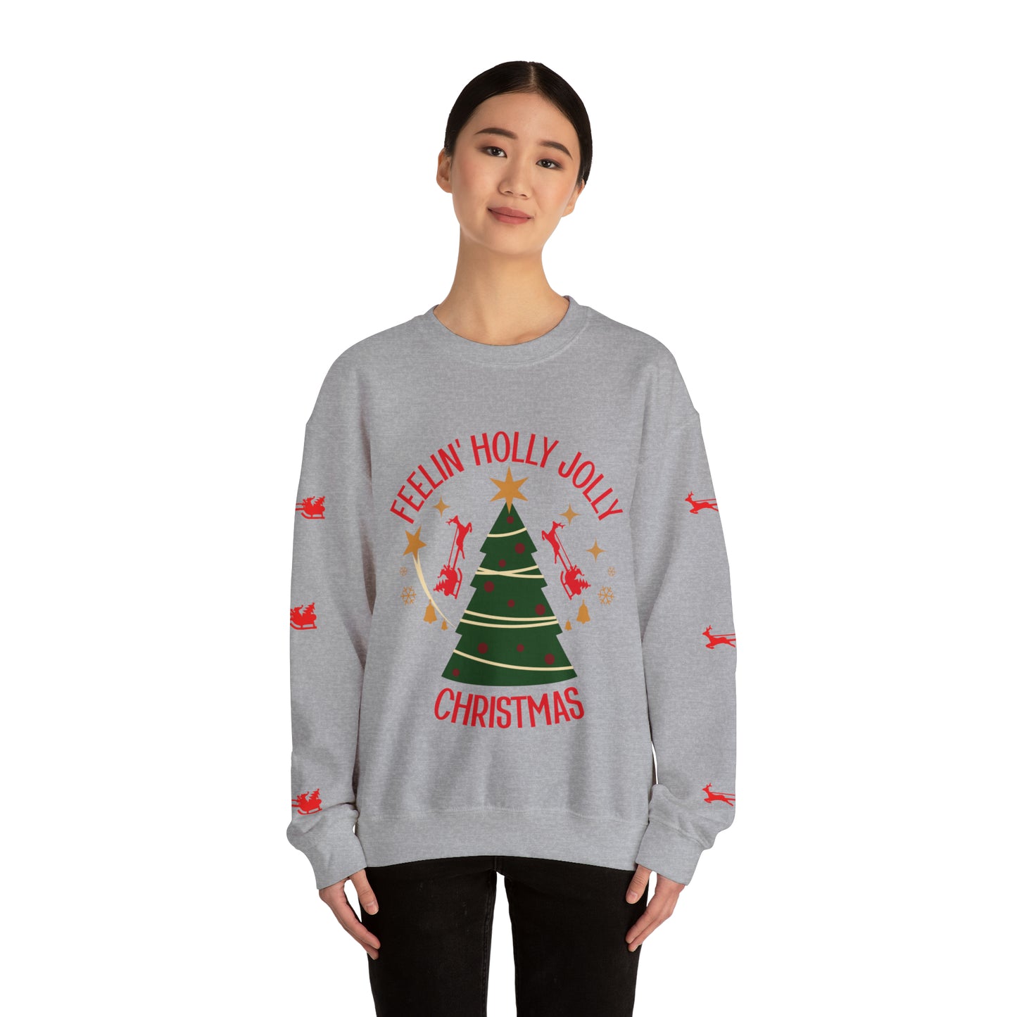 Feeling Holly Jolly Christmas Crewneck Sweatshirt