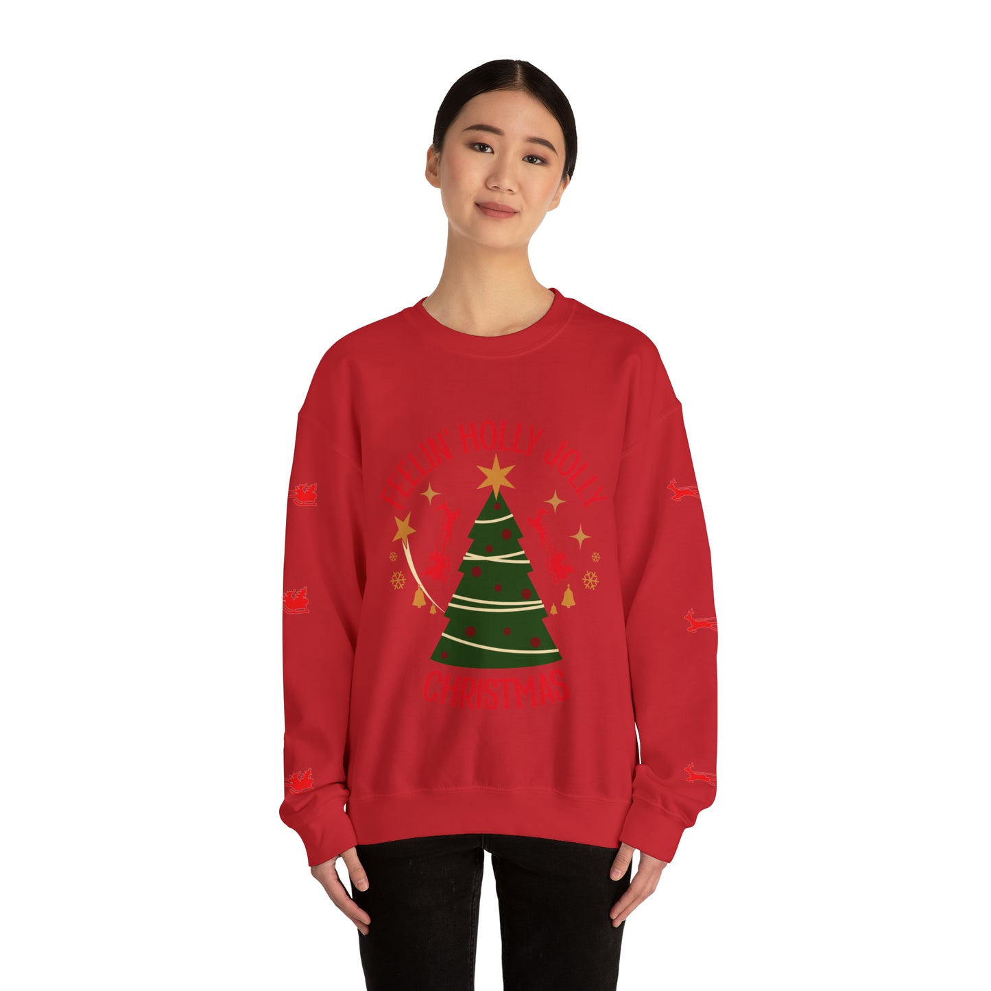 Feeling Holly Jolly Christmas Crewneck Sweatshirt