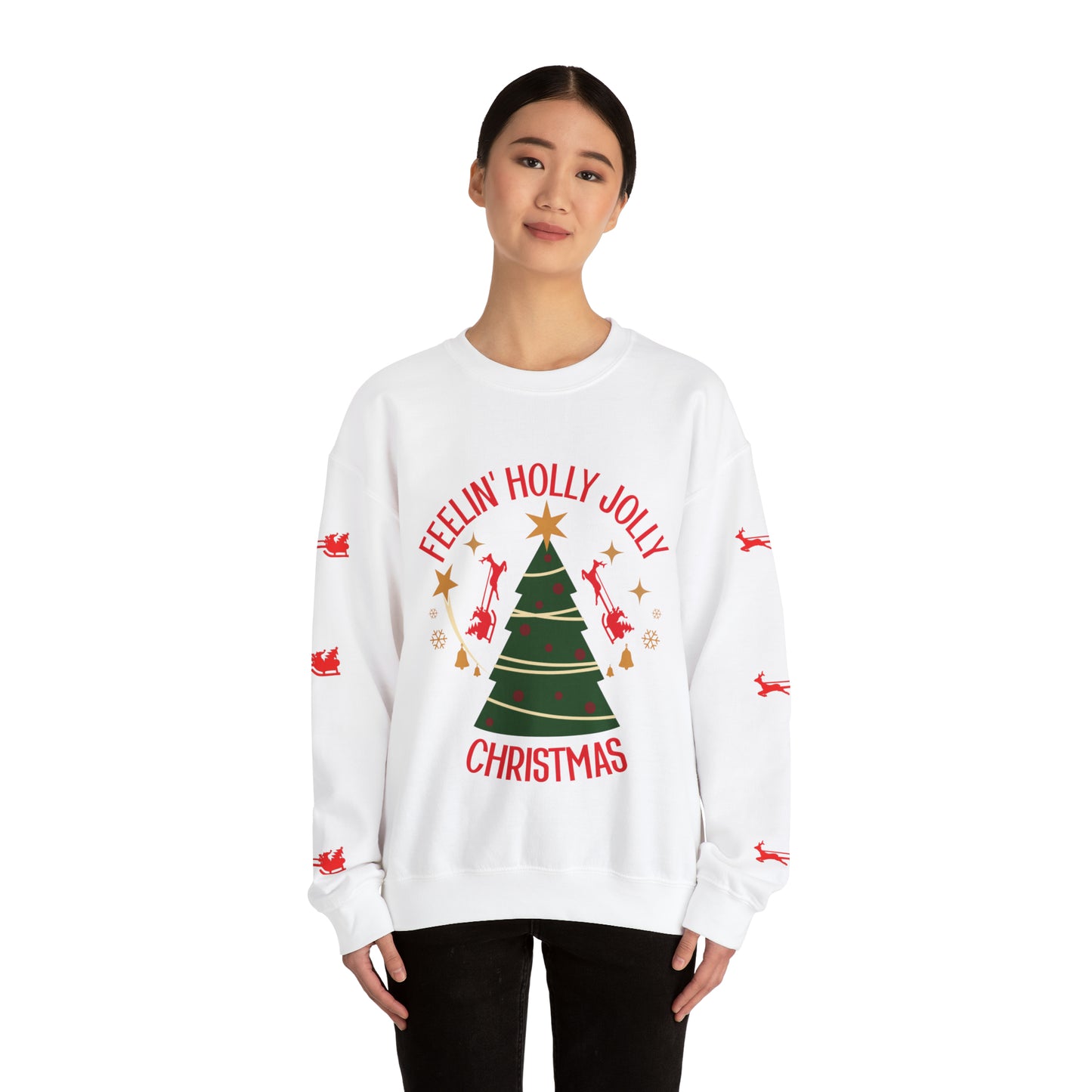 Feeling Holly Jolly Christmas Crewneck Sweatshirt
