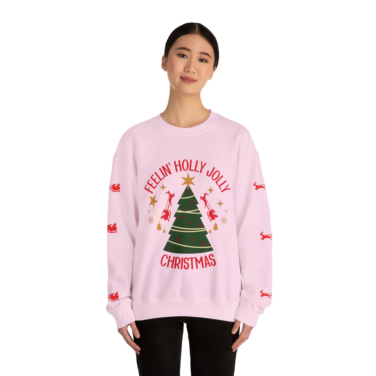 Feeling Holly Jolly Christmas Crewneck Sweatshirt