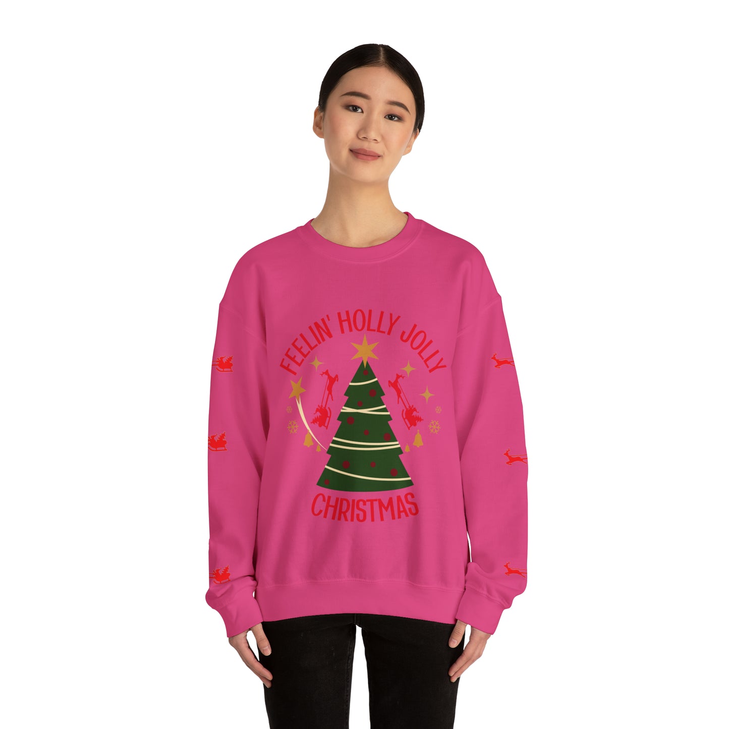 Feeling Holly Jolly Christmas Crewneck Sweatshirt