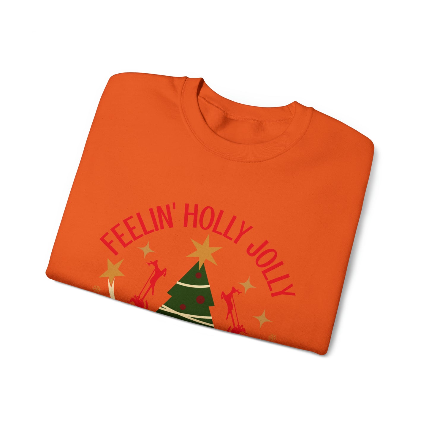 Feeling Holly Jolly Christmas Crewneck Sweatshirt
