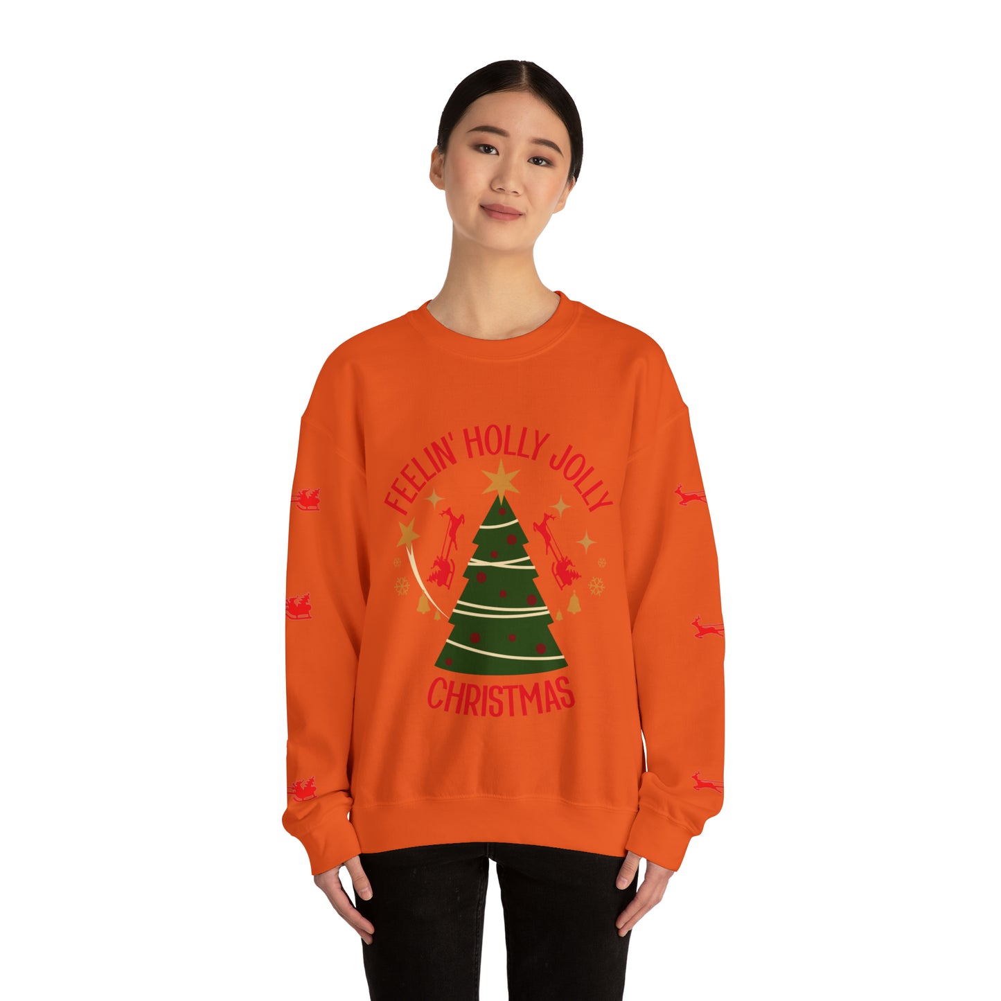 Feeling Holly Jolly Christmas Crewneck Sweatshirt