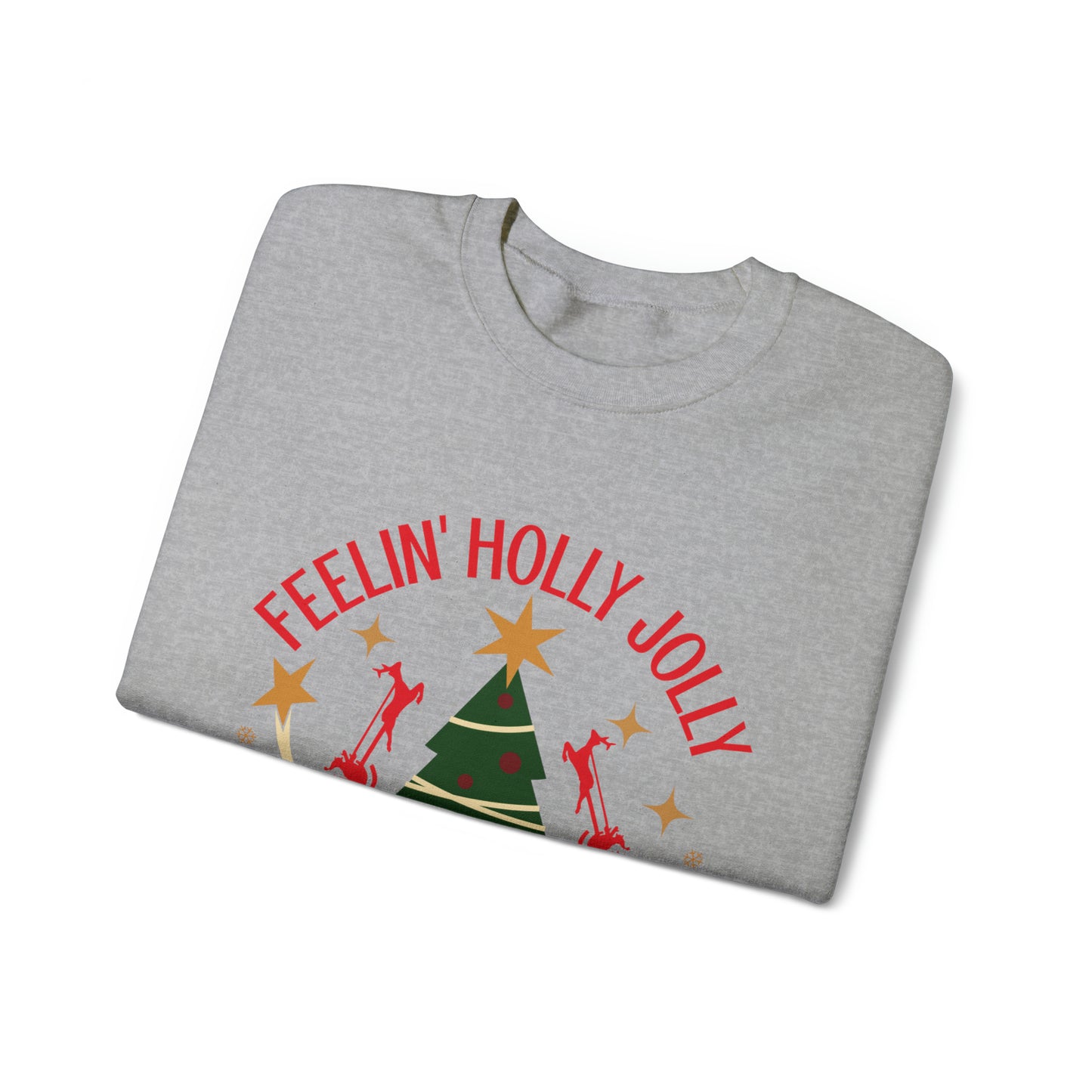 Feeling Holly Jolly Christmas Crewneck Sweatshirt