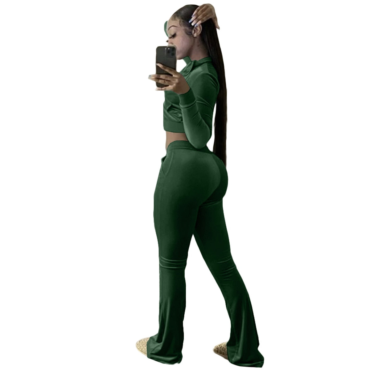 Women Velvet Jogging Sport Set