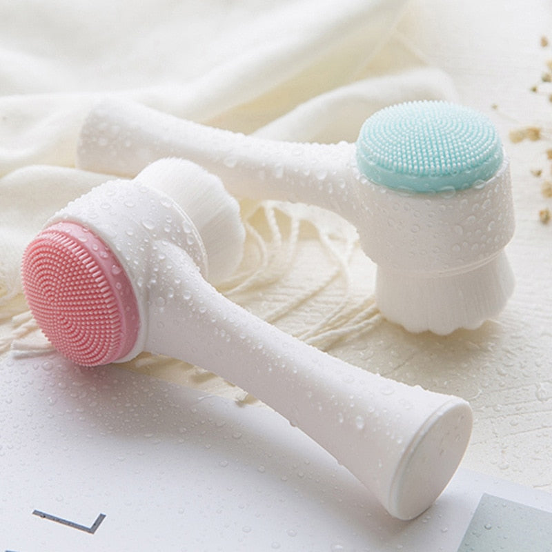 Blackhead 3D Double Side Silicone Face Cleanser Brush