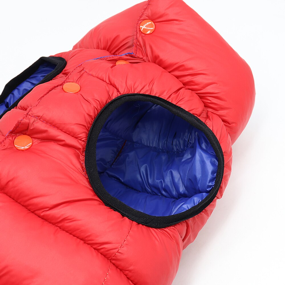Dog Windproof Reversible Jackets Warm for Small Medium Large Dog Bulldog Pug