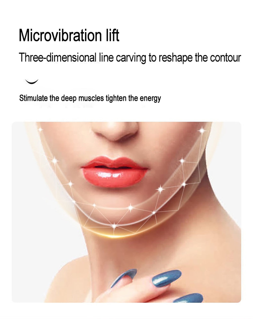 Therapy Facial Lifting Device LED, Vibration Massager Double Chin V-shaped Cheek