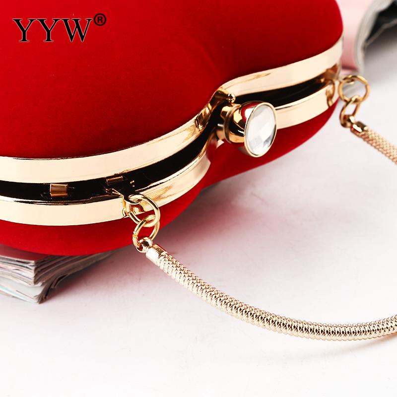 Ladies Red Heart Hand Bag