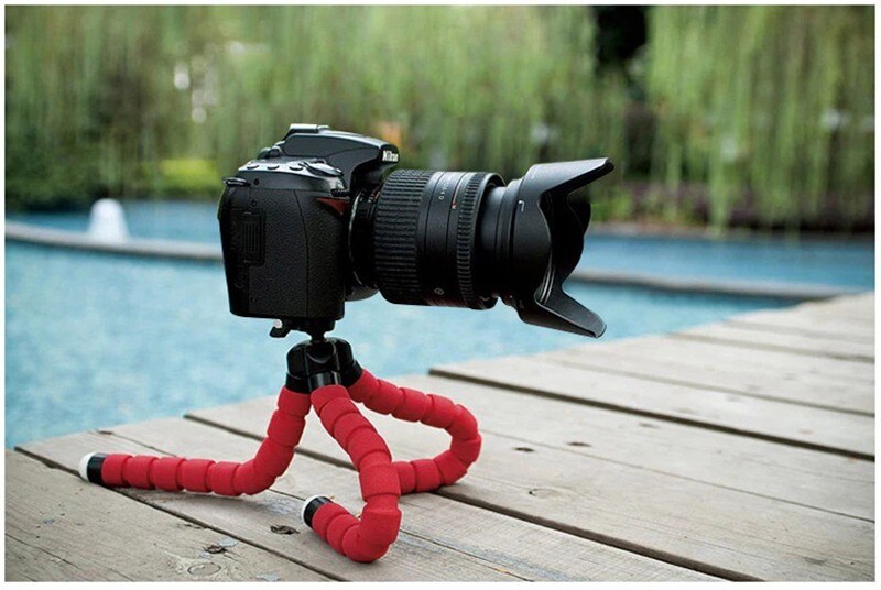 Phone Tripod Holder Flexible Sponge Stand Mount or Bluetooth Remote Shutter Selfie Stick Self-timer Bracket