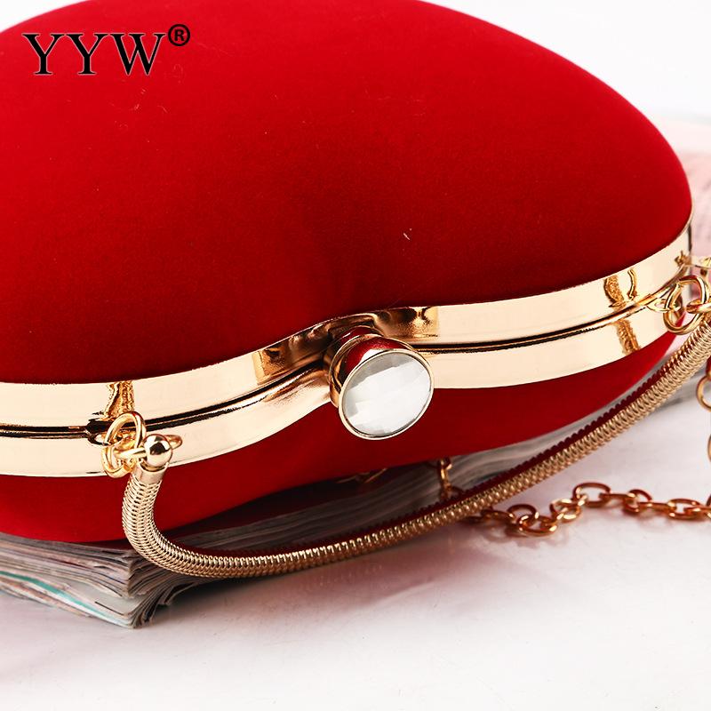 Ladies Red Heart Hand Bag