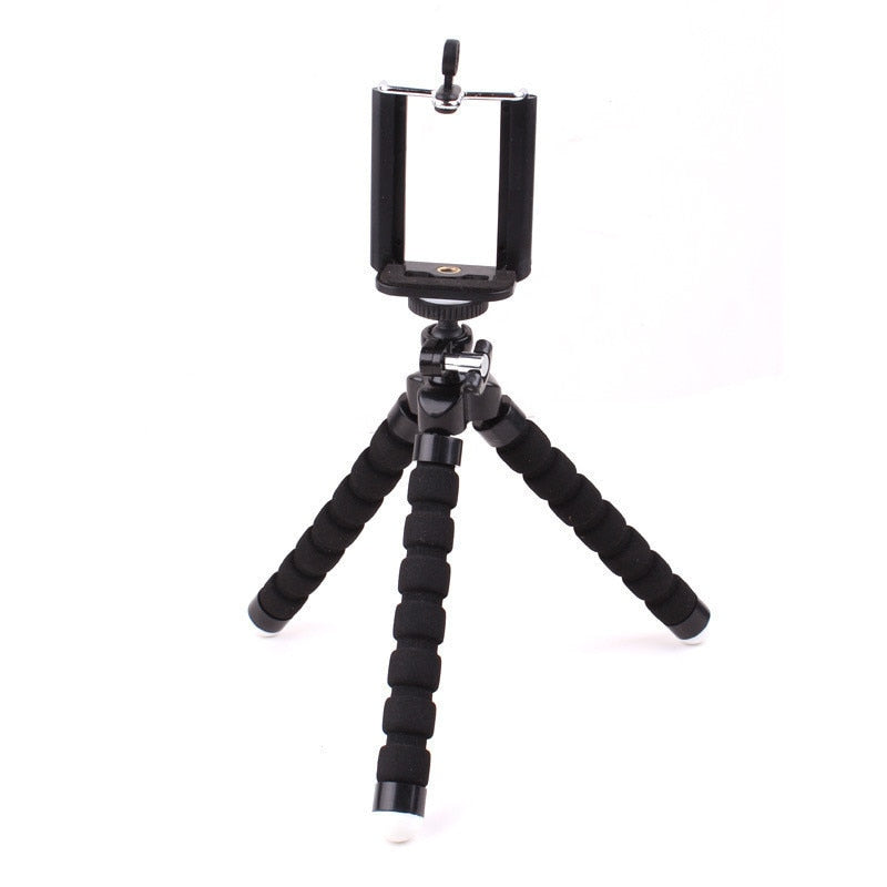 Phone Tripod Holder Flexible Sponge Stand Mount or Bluetooth Remote Shutter Selfie Stick Self-timer Bracket
