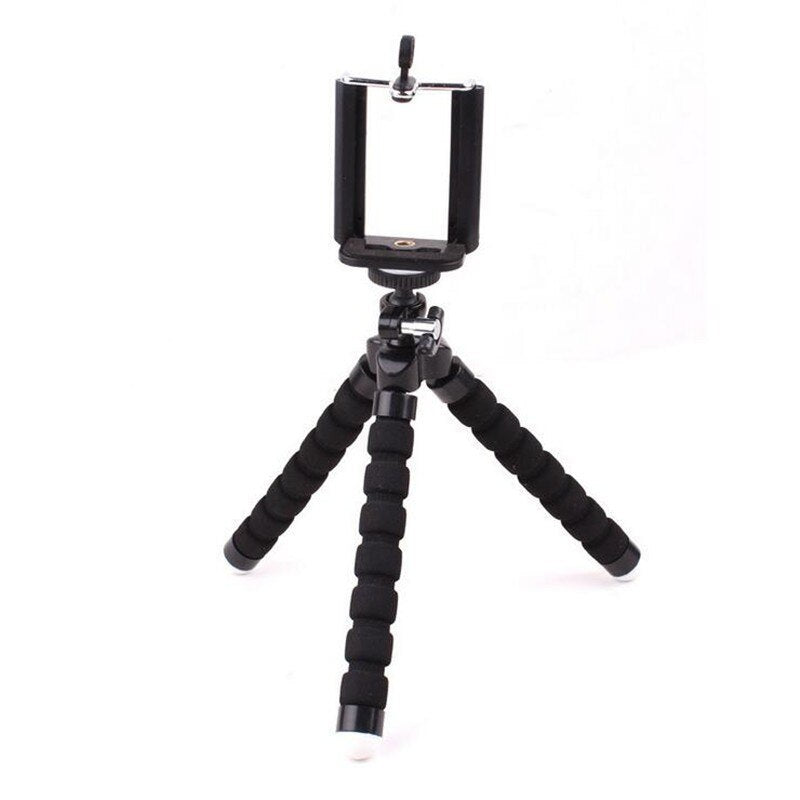 Phone Tripod Holder Flexible Sponge Stand Mount or Bluetooth Remote Shutter Selfie Stick Self-timer Bracket
