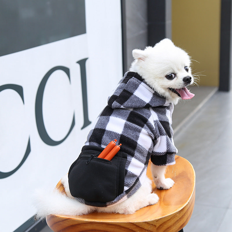 Dog Soft Wool Hoodies Outfit