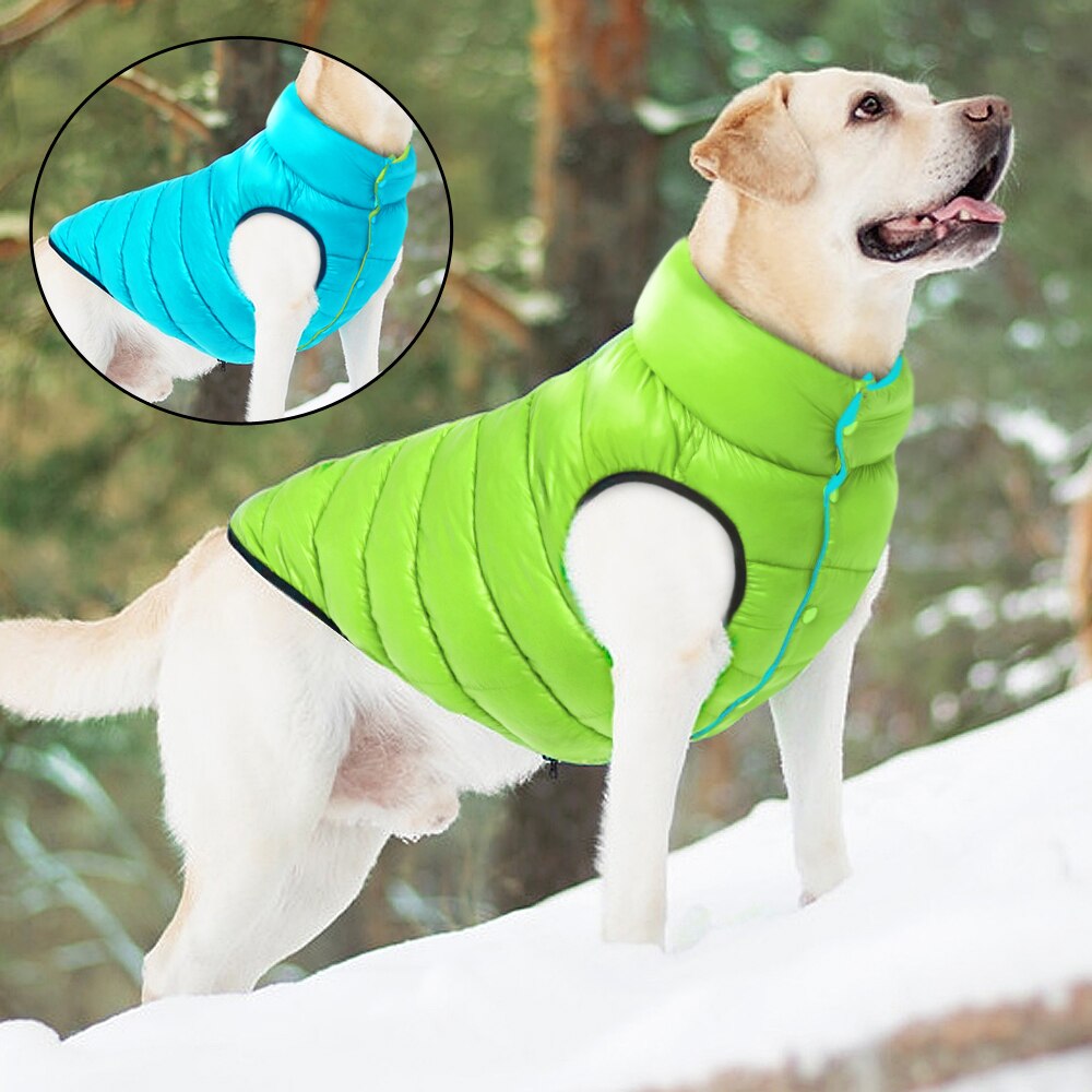 Dog Windproof Reversible Jackets Warm for Small Medium Large Dog Bulldog Pug