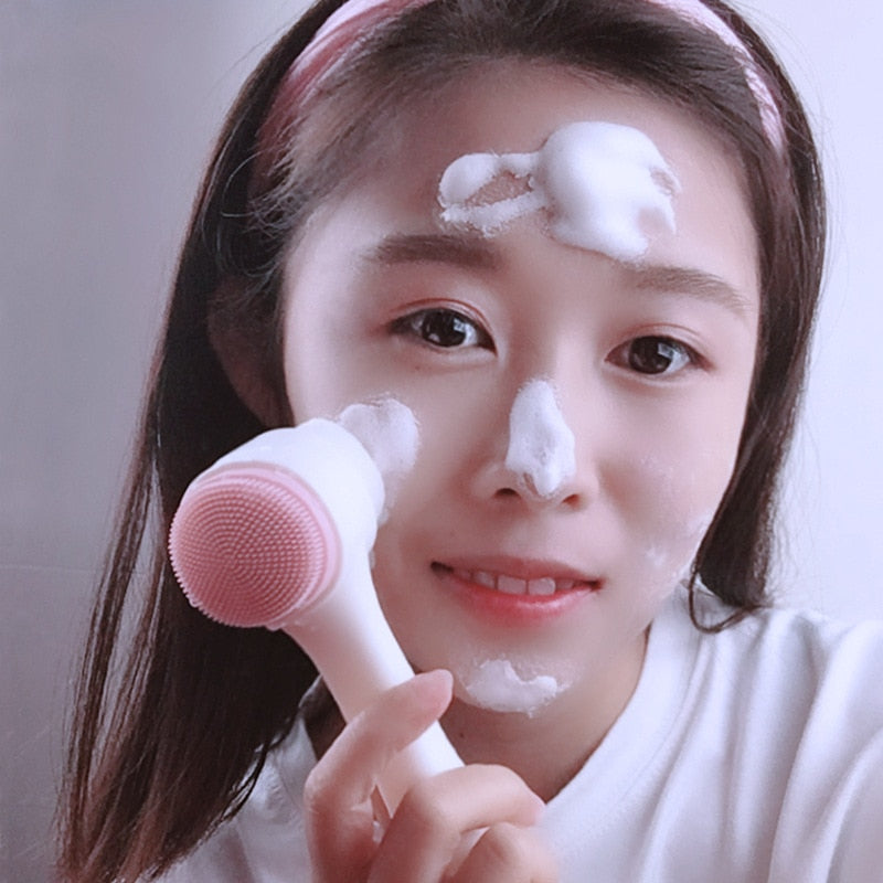 Blackhead 3D Double Side Silicone Face Cleanser Brush