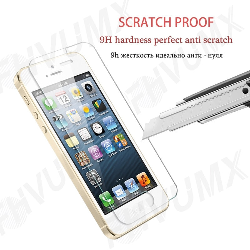 Glass Screen Protective For iPhone 7 8 6 6S Plus 5 5C 5S SE 2020