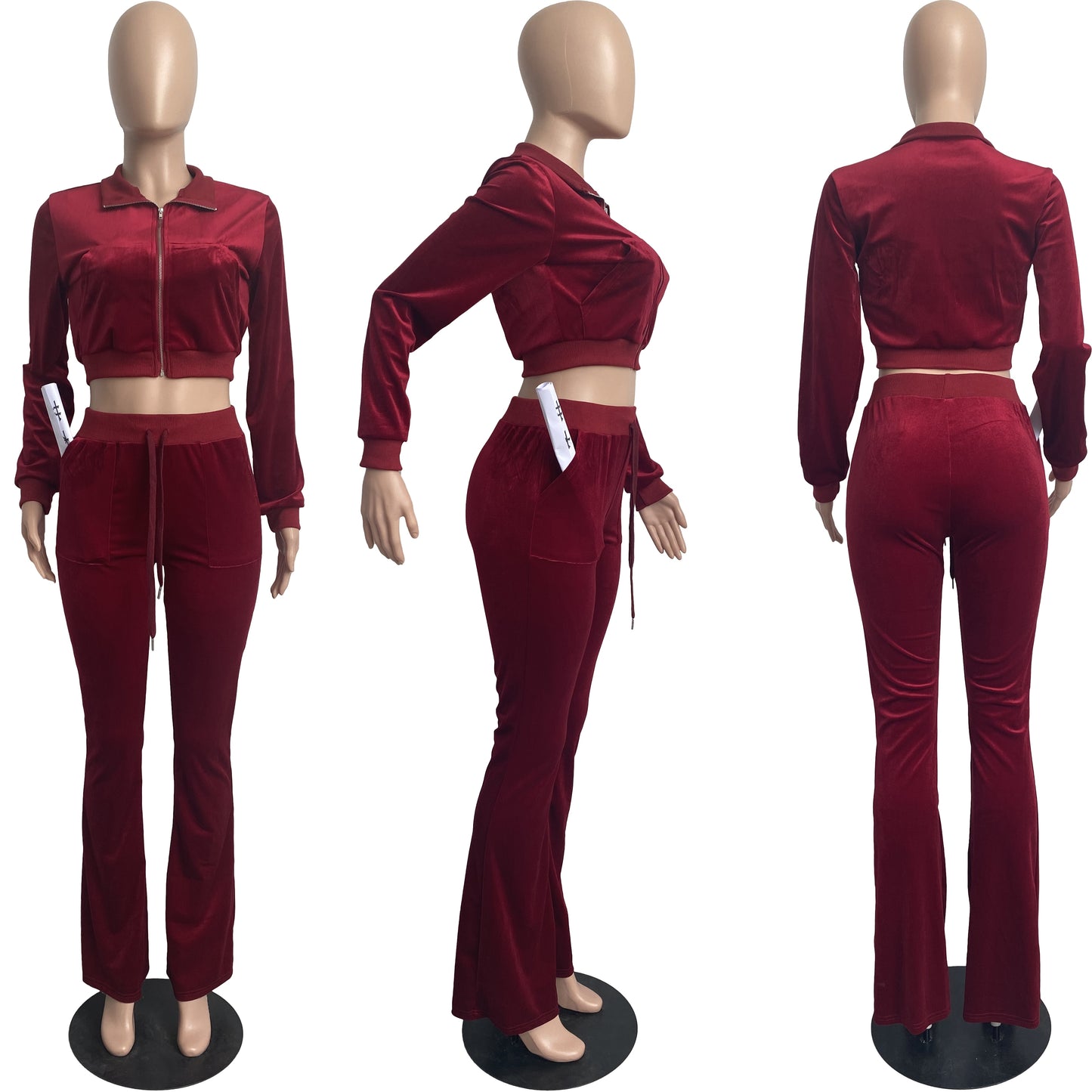 Women Velvet Jogging Sport Set