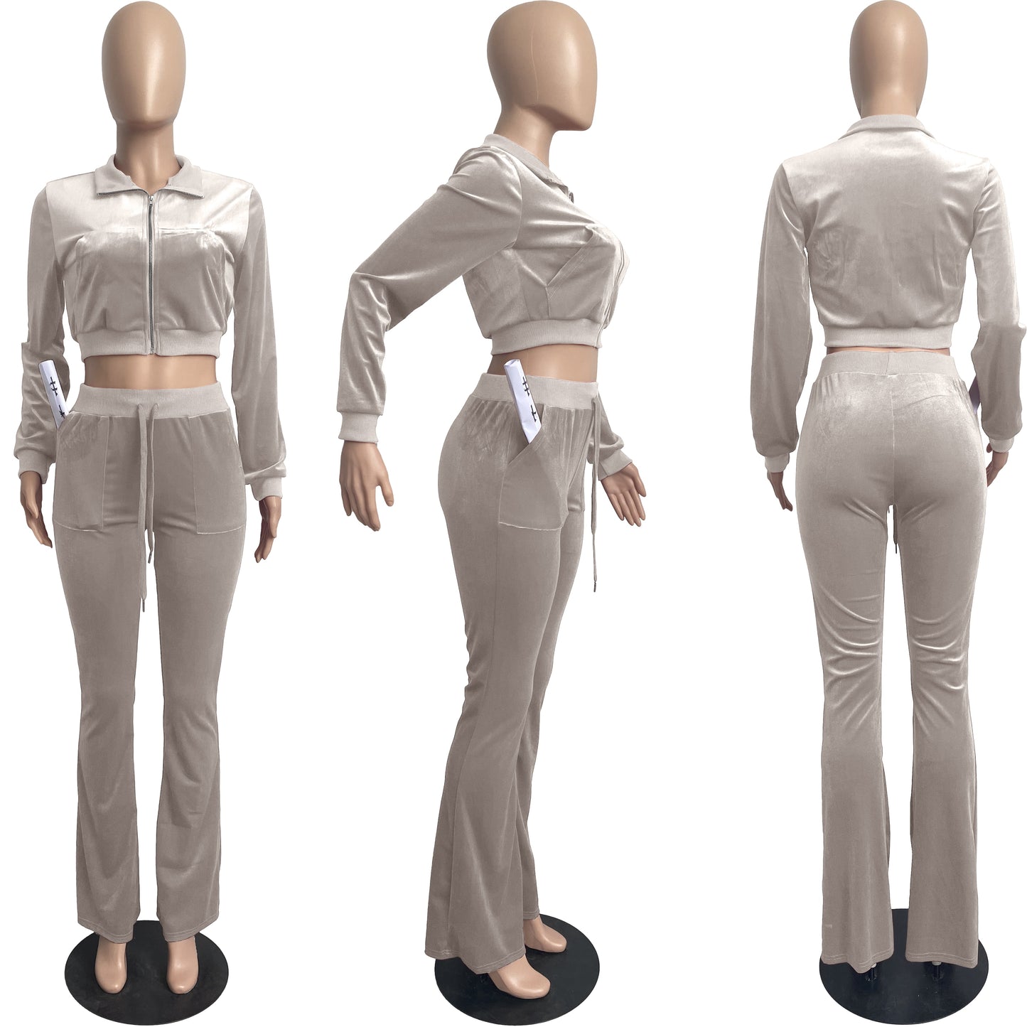 Women Velvet Jogging Sport Set