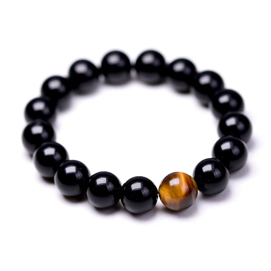 Tiger Eye Black Stone Bracelet