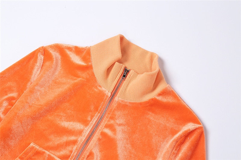 Women Velvet Jogging Sport Set